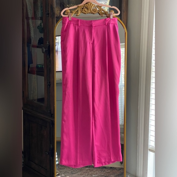 Rachel Zoe Pants - Rachel Zoe NWT Satin Hot Pink Trousers